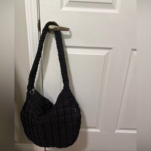Black Quilted Shoulder Bag amazon
